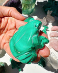 Hand Carved Malachite Frog