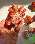 Vanadinite on Barite from Morocco