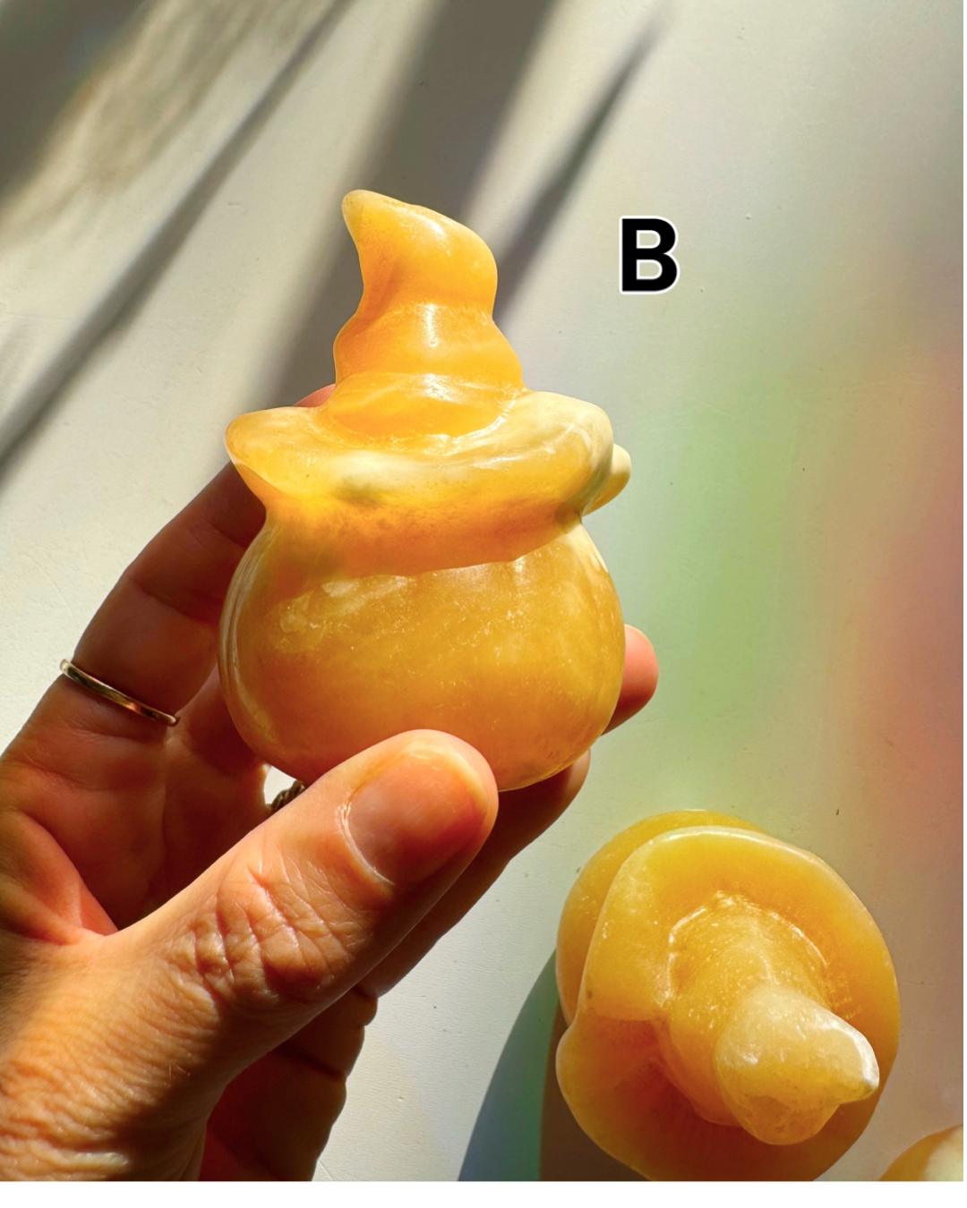 Orange Calcite Jack-O-Lantern - Baltic Mermaid