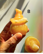 Orange Calcite Jack-O-Lantern - Baltic Mermaid