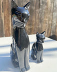 Black Marble Kitty Cats