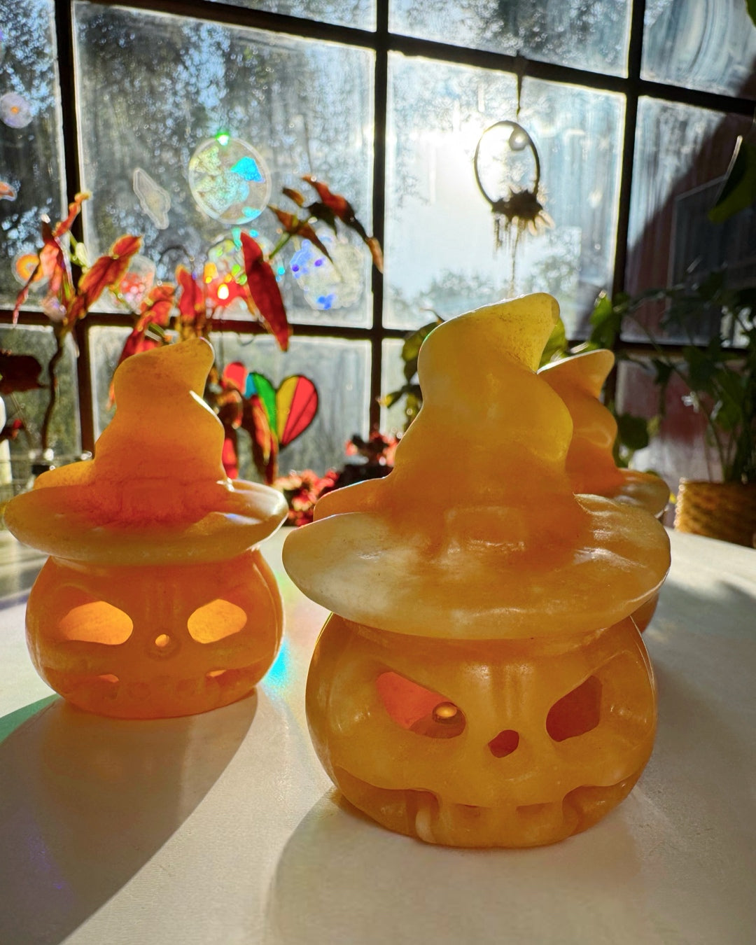 Orange Calcite Jack-O-Lantern - Baltic Mermaid