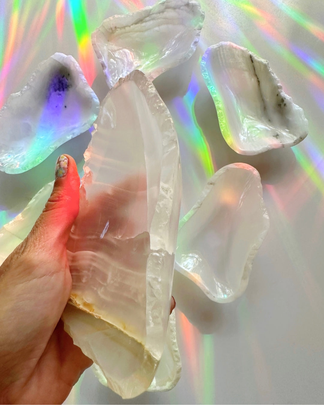 White Calcite Dish D - Baltic Mermaid