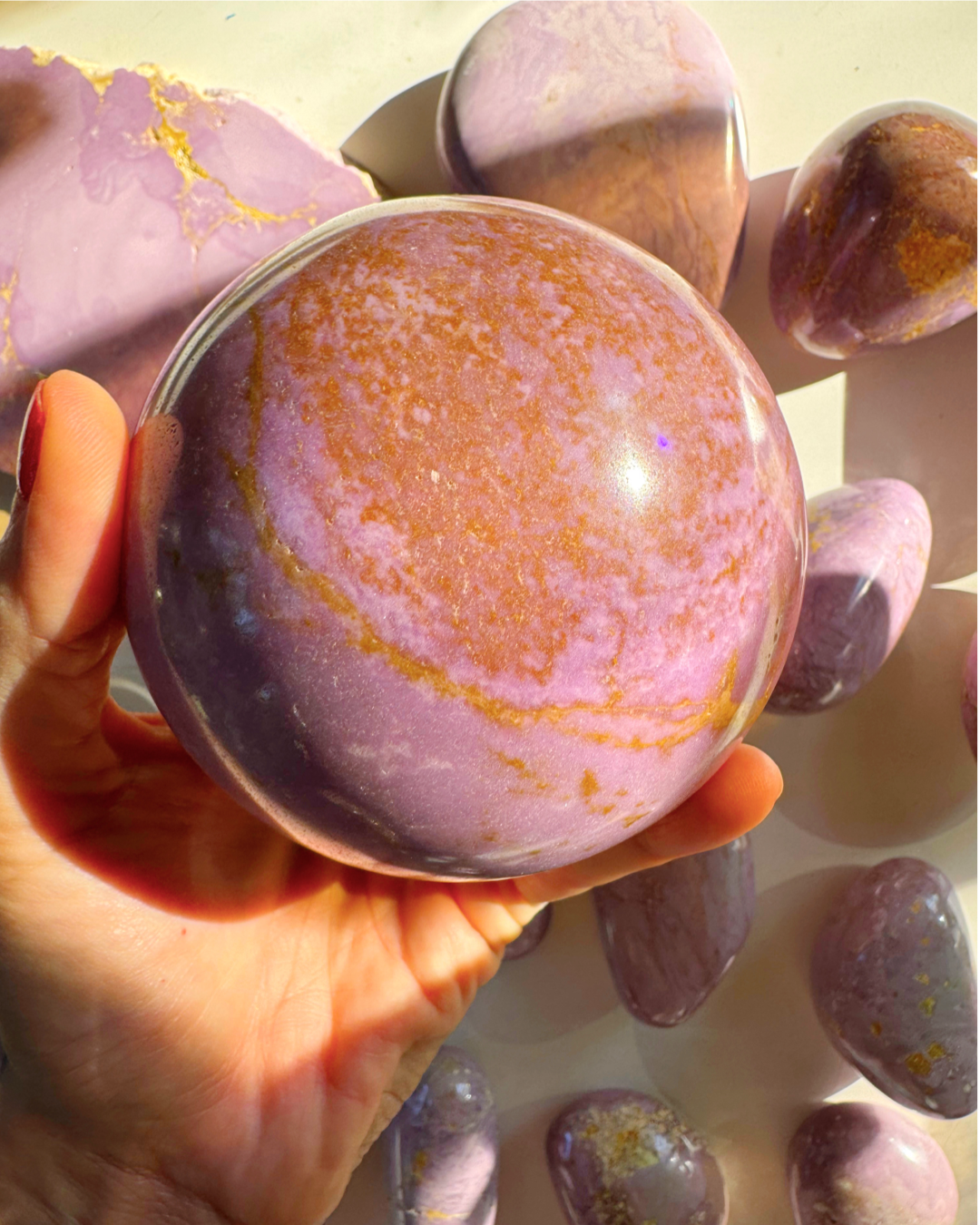 Phosphosiderite Large Sphere - AAA - Baltic Mermaid