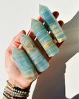 Blue Calcite Towers - Small