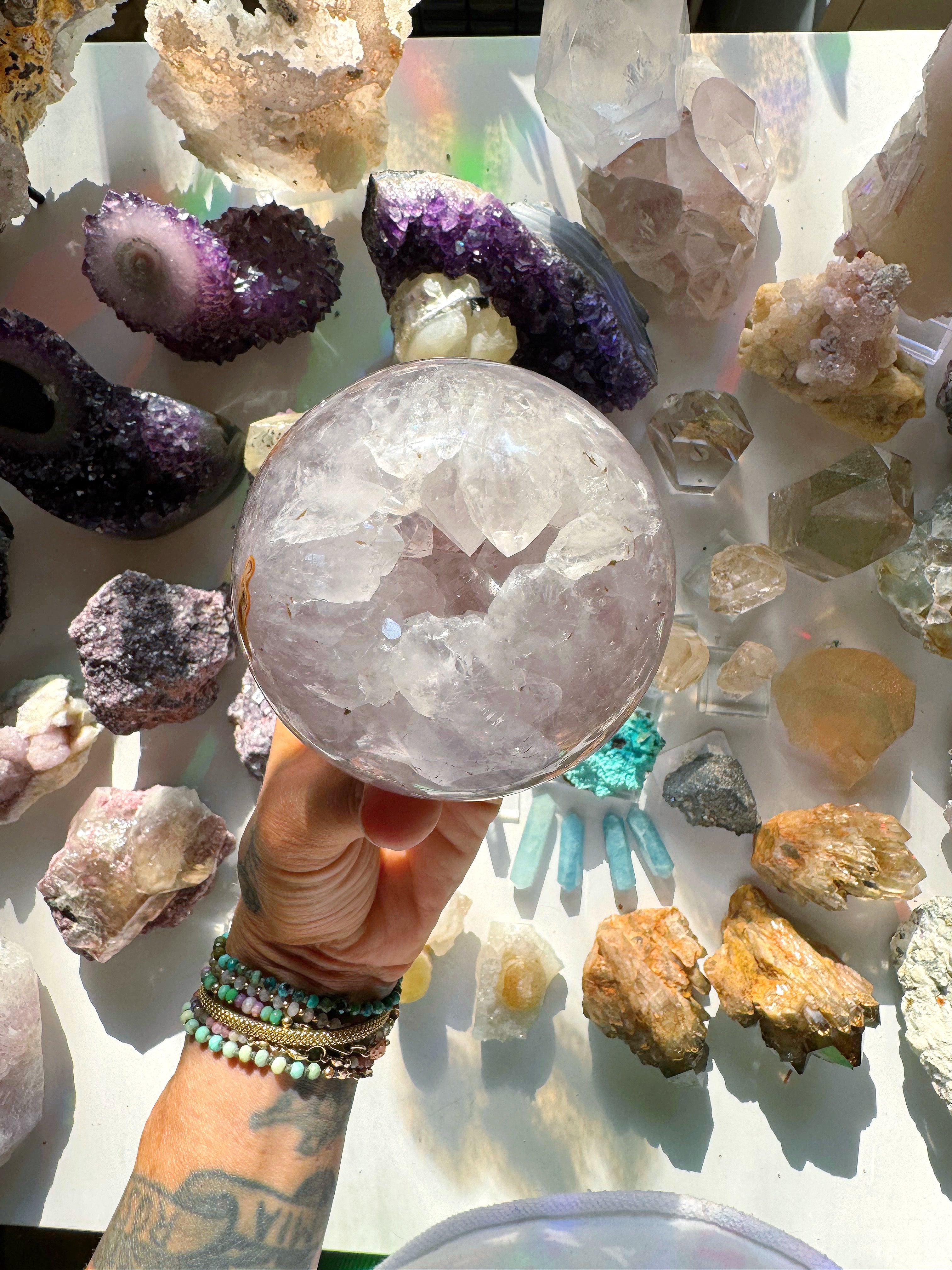 Amethyst Agate Sphere - Baltic Mermaid