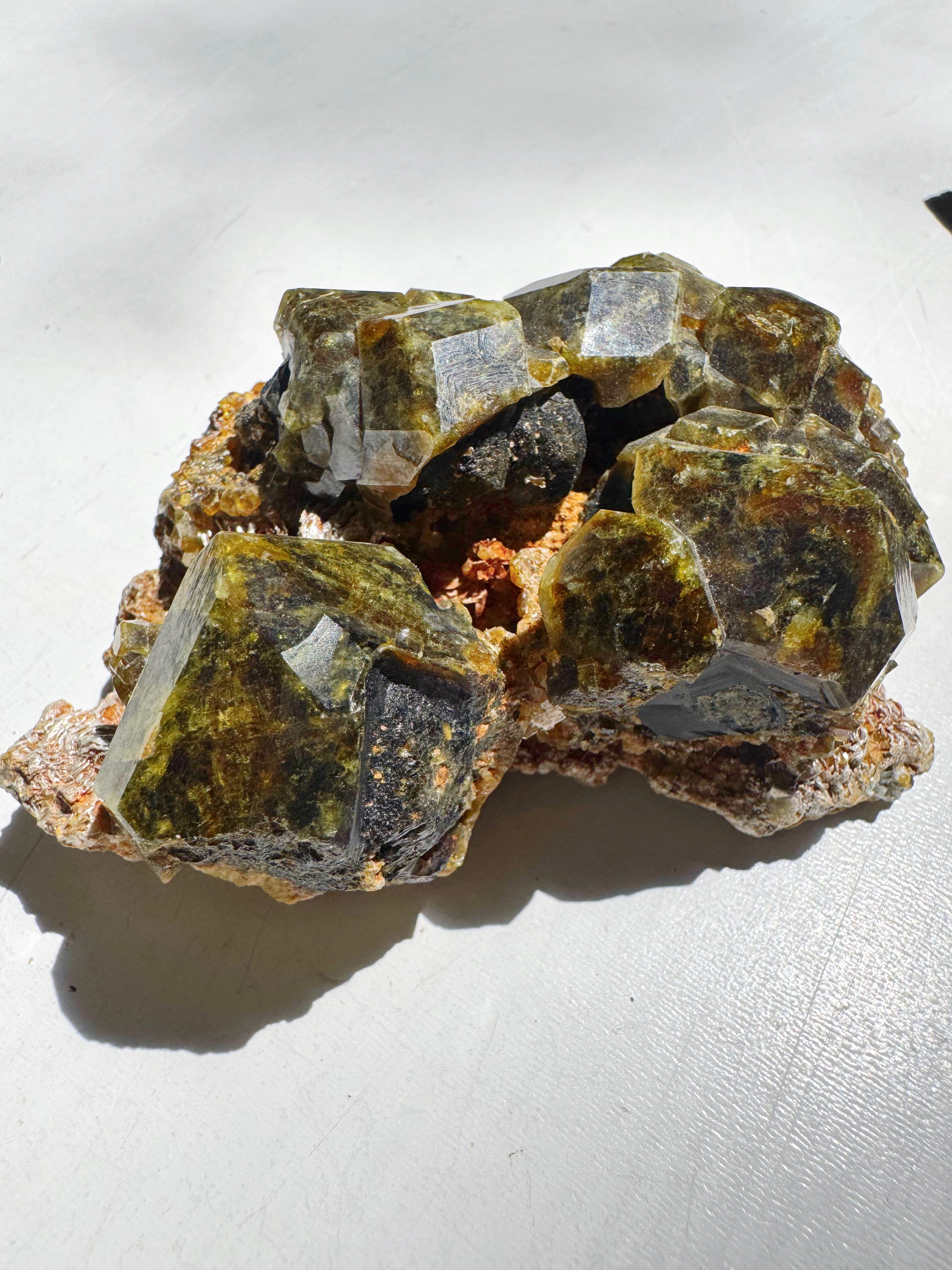 Rare Mali Green Grossular Andradite Garnet w/ Clinochlore AAA Quality Baltic Mermaid