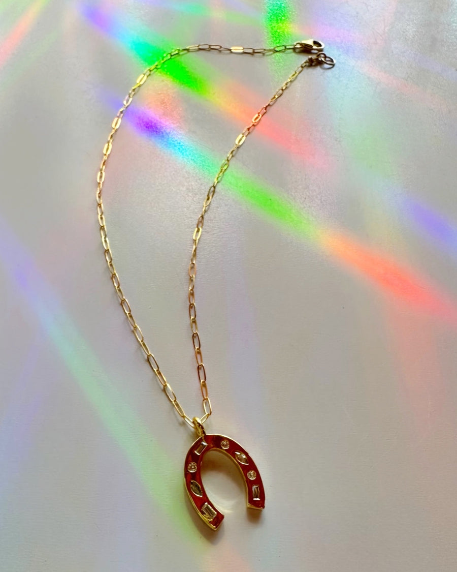 Gold Filled Horseshoe Necklace