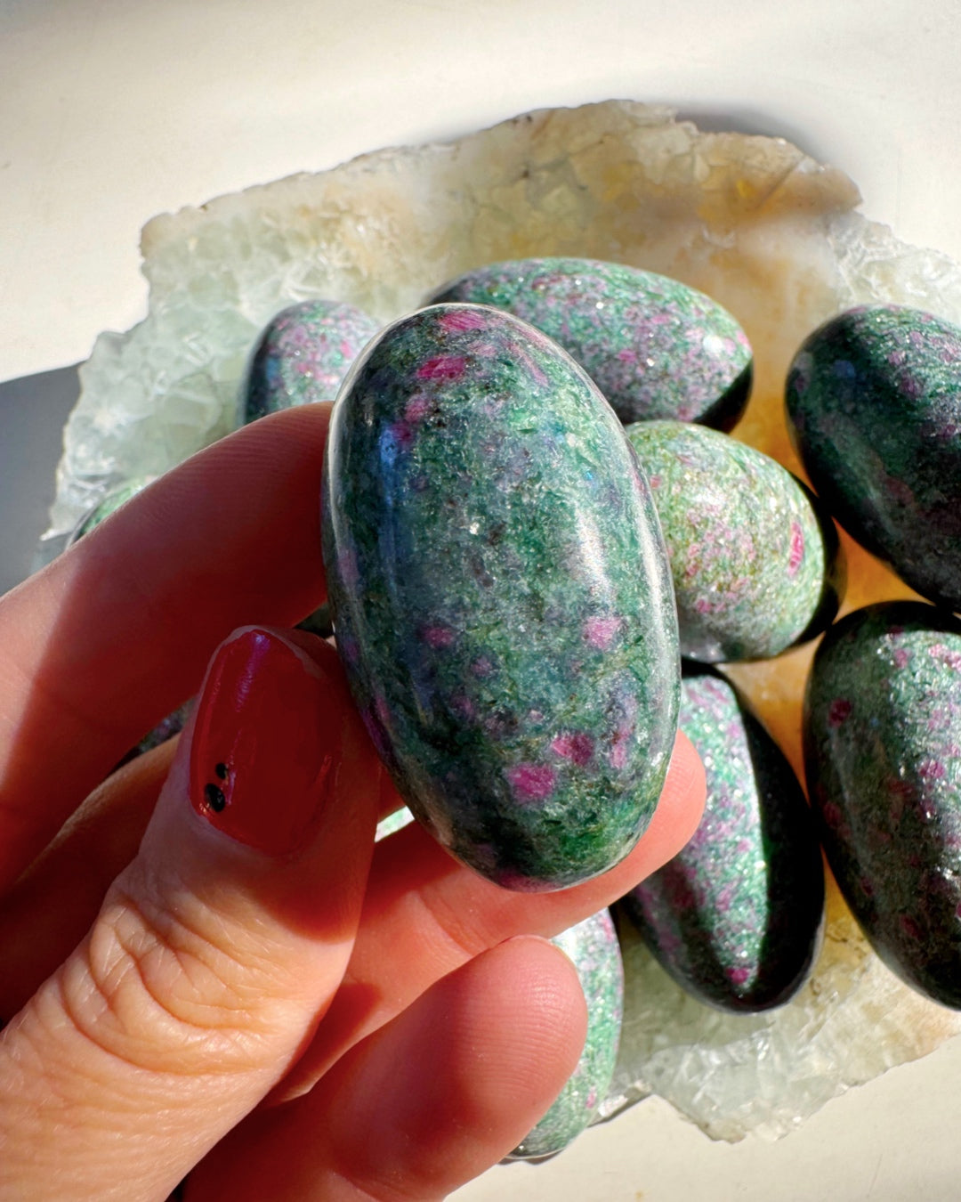 Ruby in Fuchsite Lingams - Baltic Mermaid