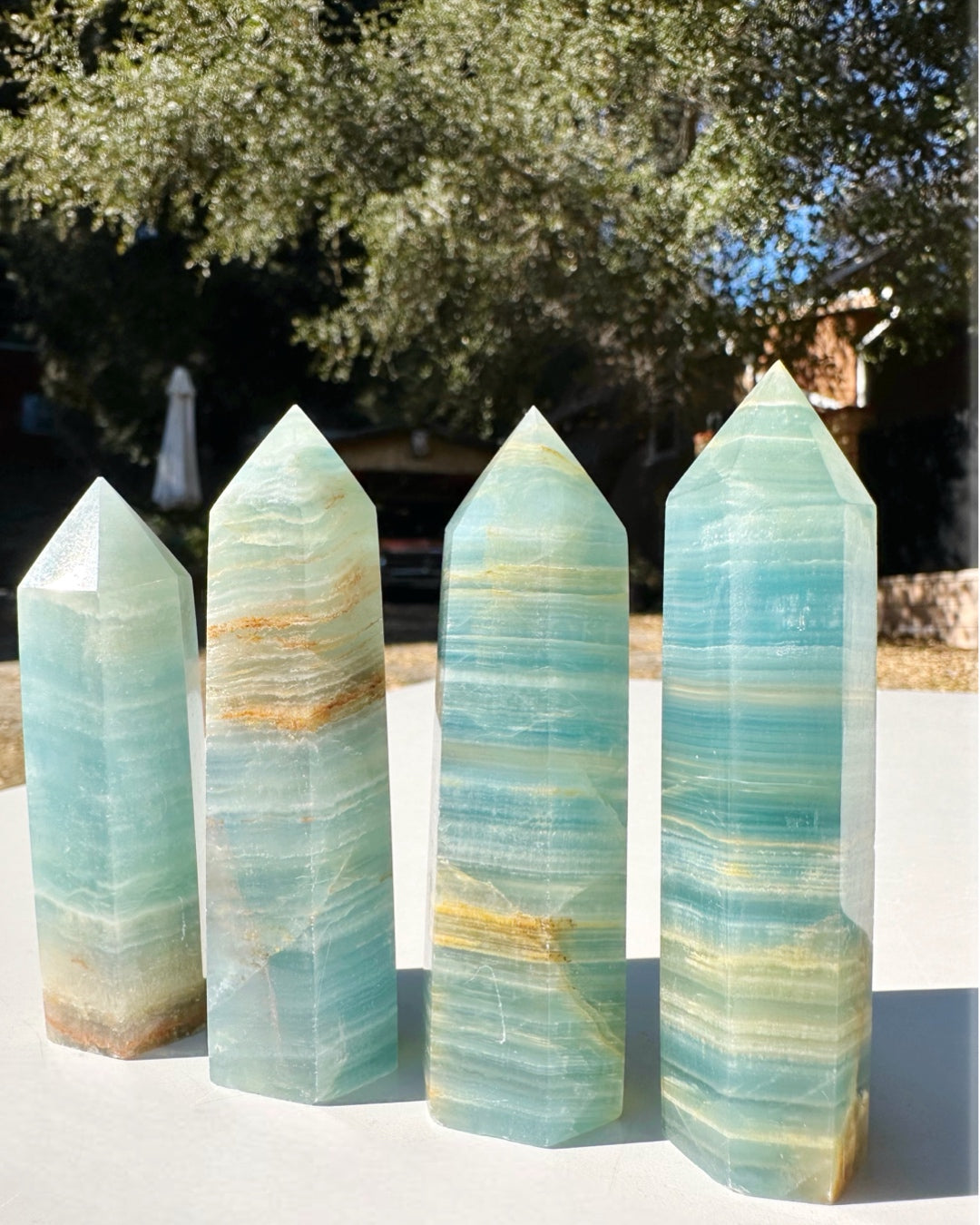 Blue Calcite Towers - Small