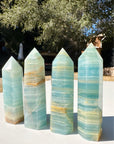 Blue Calcite Towers - Small