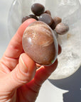 Sunstone & Peach Moonstone Palm Stone - C