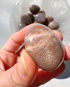 Sunstone & Peach Moonstone Palm Stone - C - Baltic Mermaid