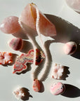 Rhodochrosite & Rose Quartz Gemstone Candy Necklace