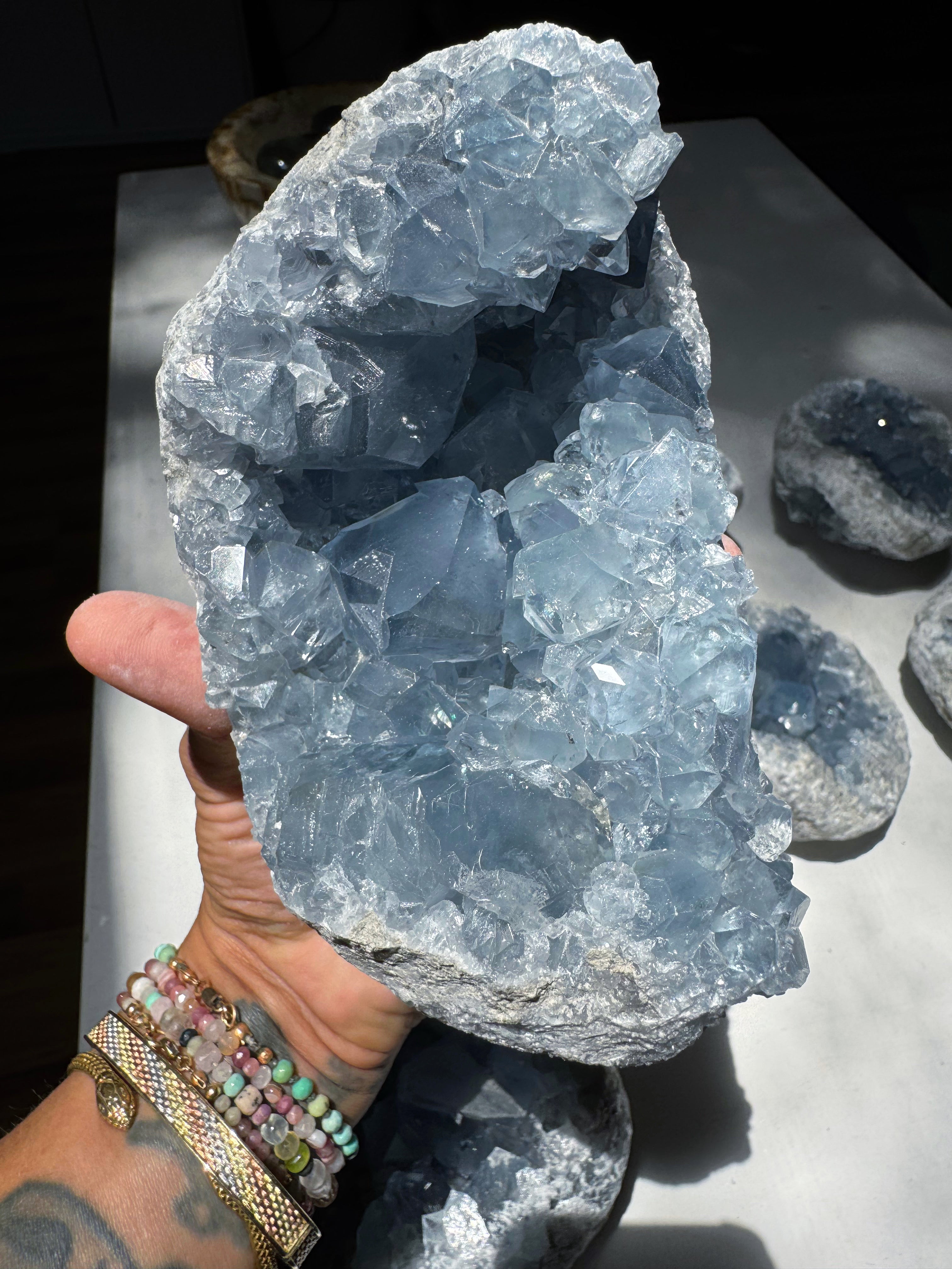 Celestite Cluster Baltic Mermaid