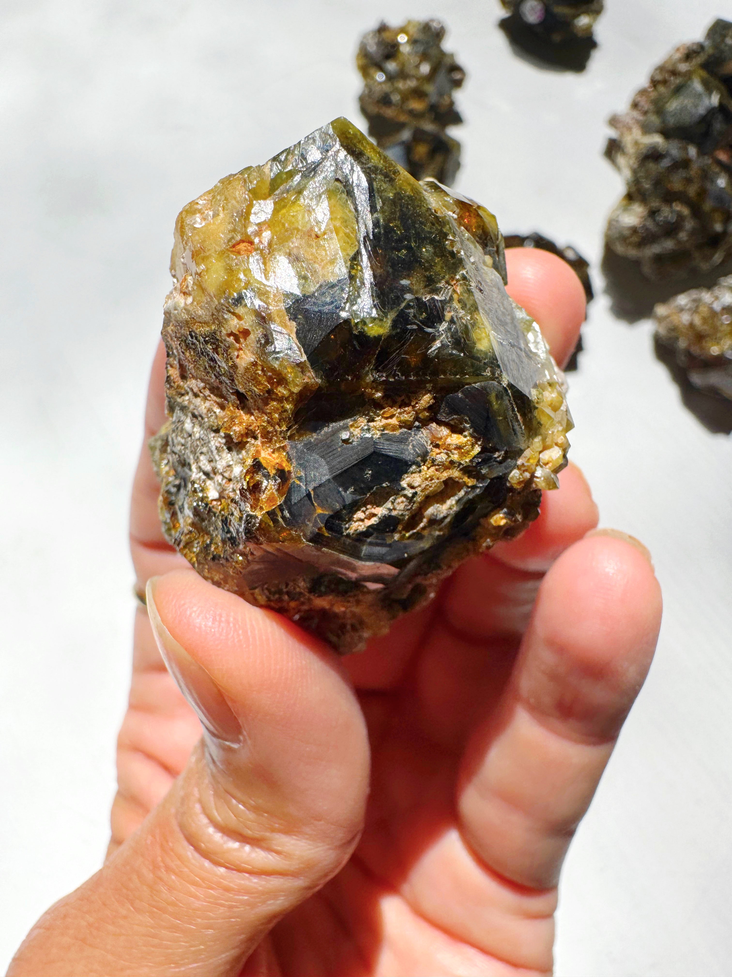 Rare Mali Green Grossular Andradite Garnet w/ Clinochlore AAA Quality Baltic Mermaid
