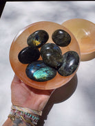 Peach Selenite Bowl Baltic Mermaid