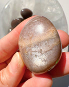 Sunstone & Peach Moonstone Palm Stone - C - Baltic Mermaid