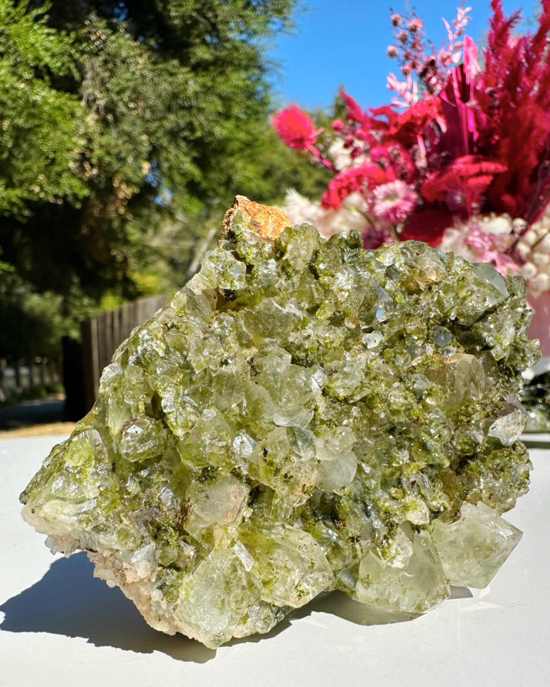 Epidote Quartz Cluster - Baltic Mermaid