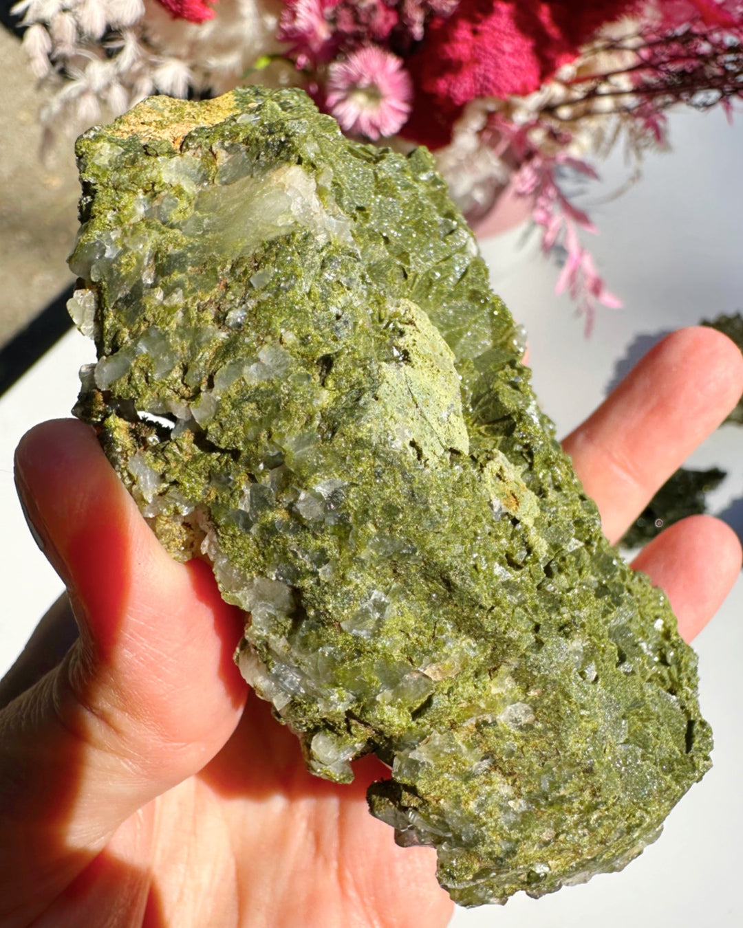 Epidote Quartz Cluster