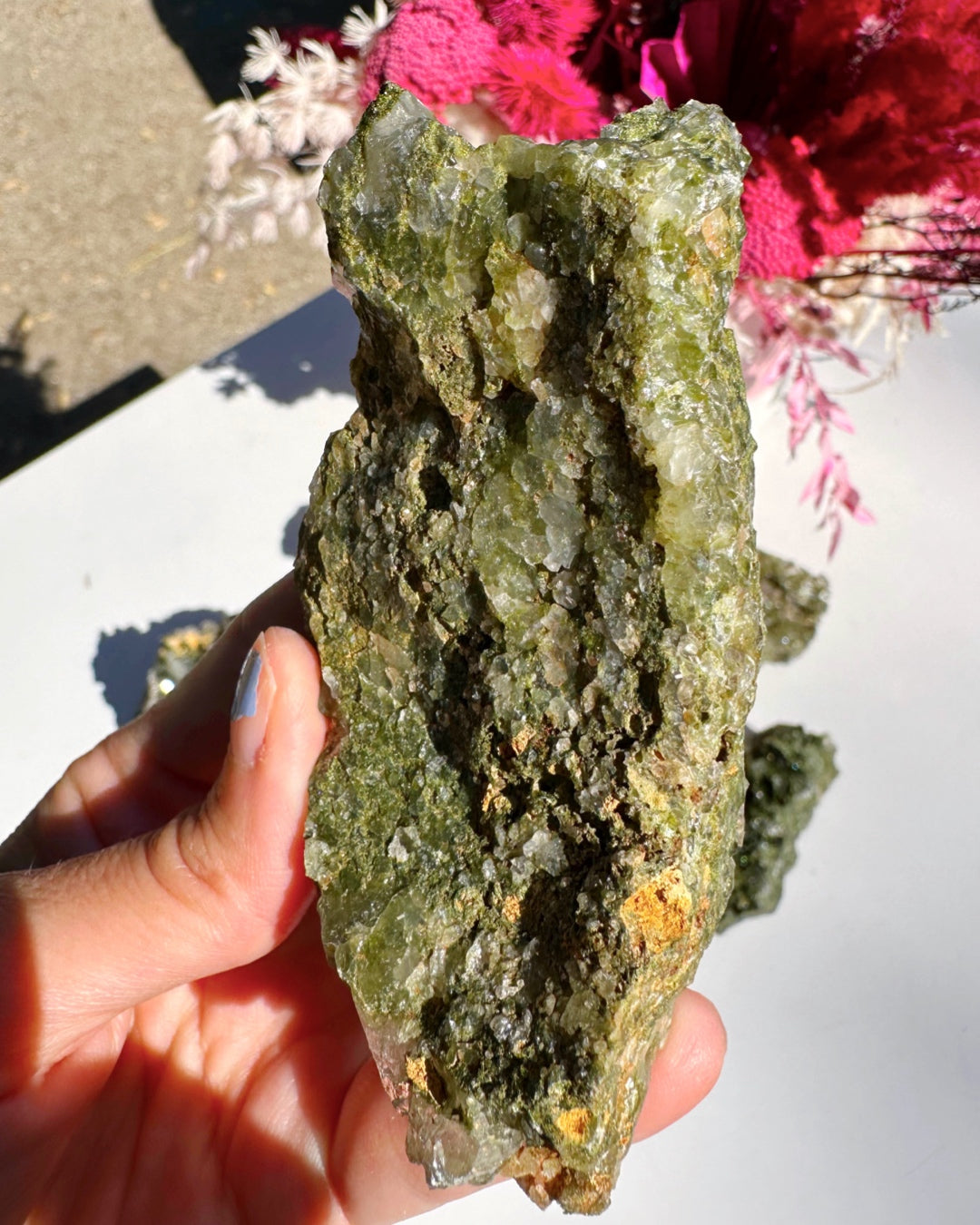 Epidote Quartz Cluster - Baltic Mermaid