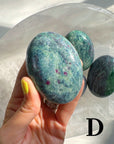 Ruby in Fuchsite with Blue Kyanite Palm Stones