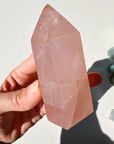 Rose Quartz Tower w/ Iron Inclusions