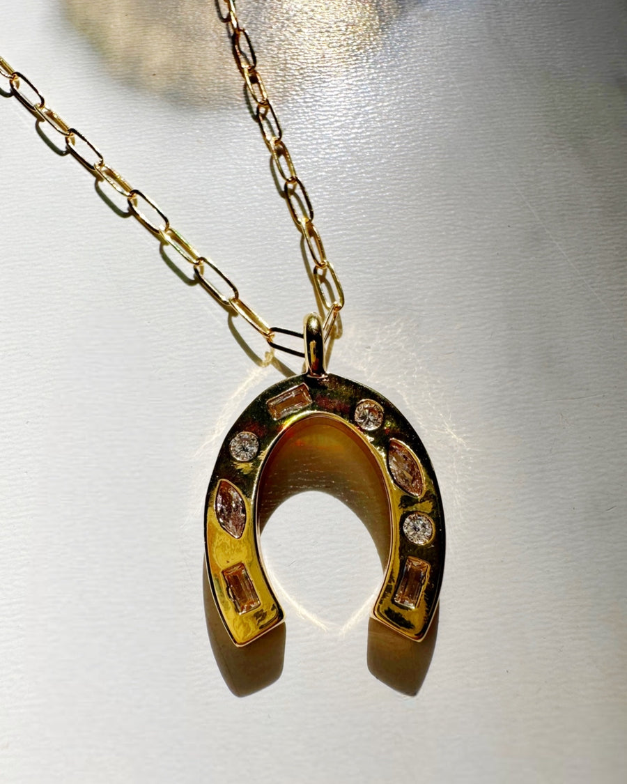 Gold Filled Horseshoe Necklace