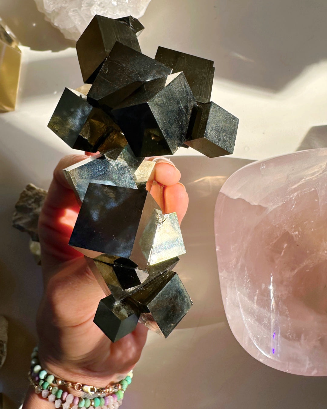 Pyrite Cube Cluster - AAA - Baltic Mermaid