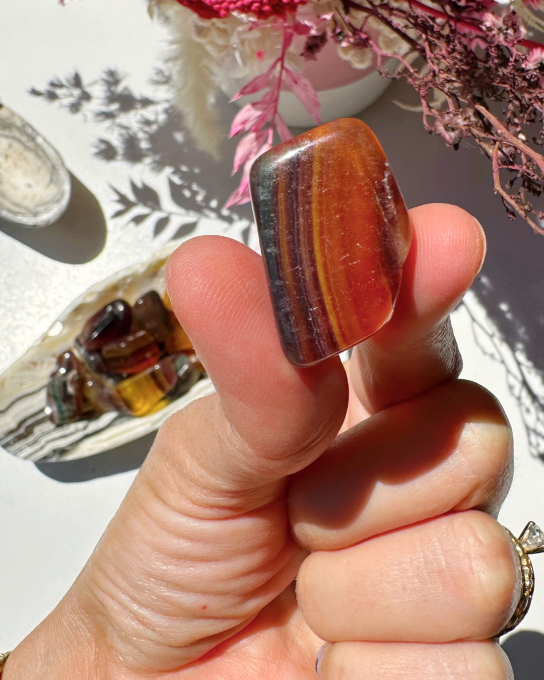 Old Stock Banded FluoriteTumbled Stones from Argentina - Baltic Mermaid