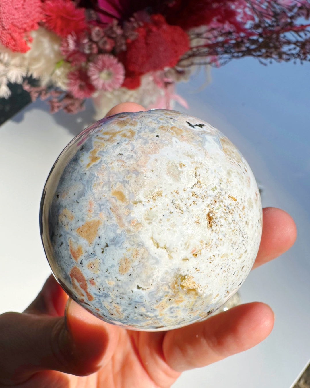 Ocean Jasper Sphere - Baltic Mermaid