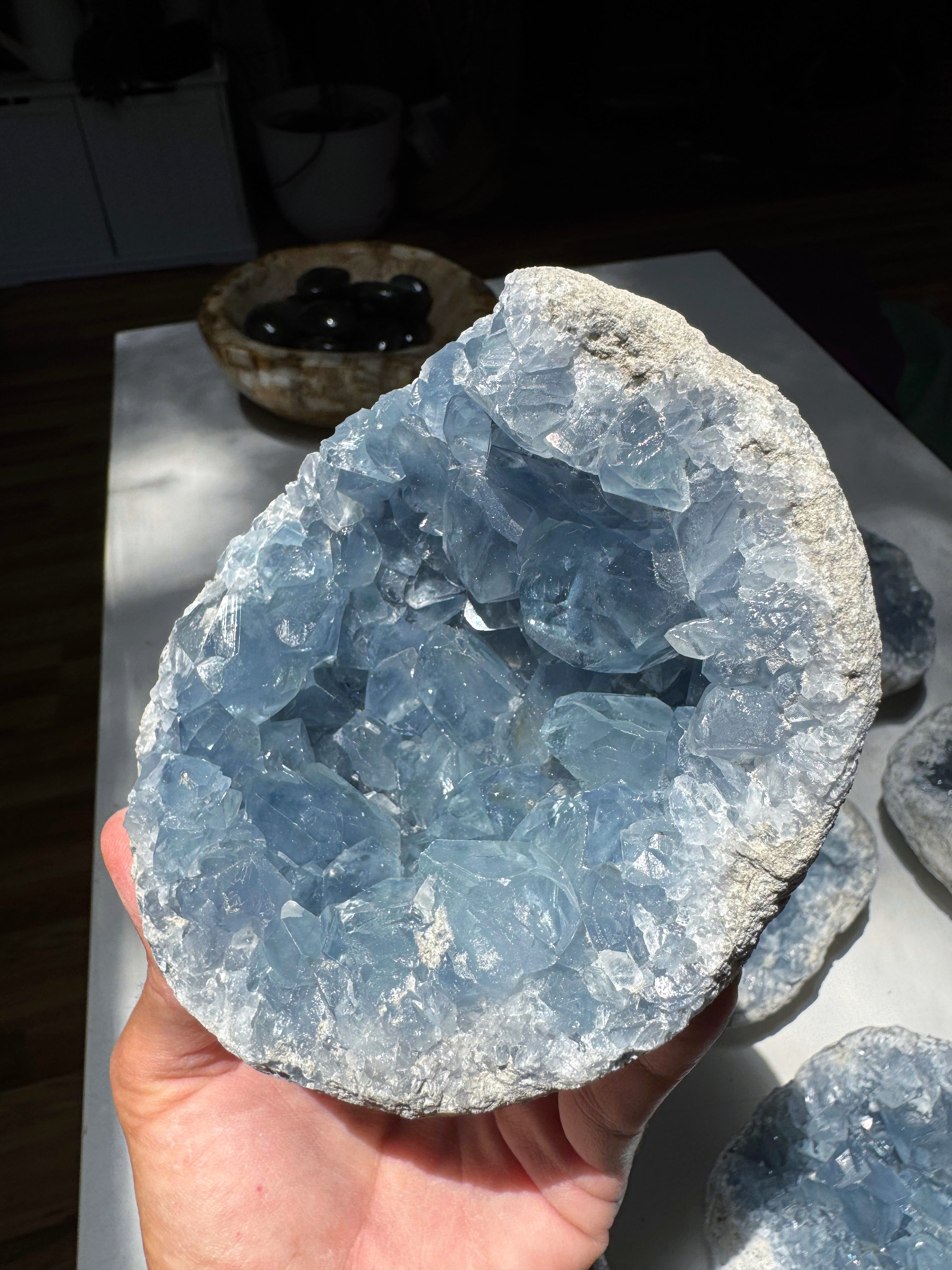 Celestite Cluster Baltic Mermaid