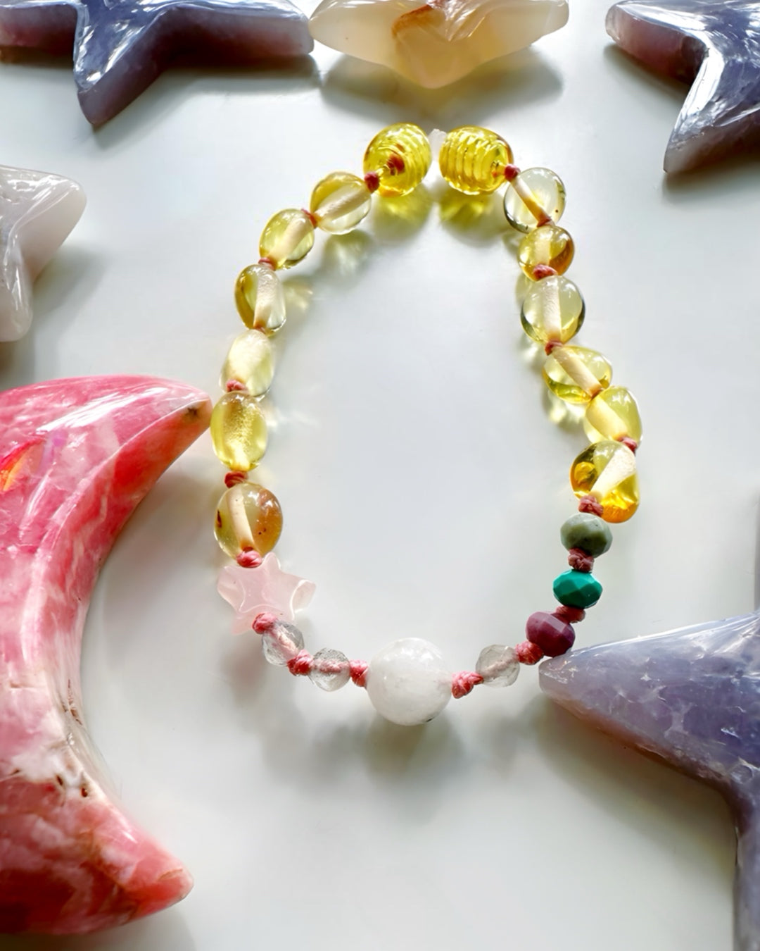 “Wish” Baltic Amber & Gemstone Bracelet - Baltic Mermaid