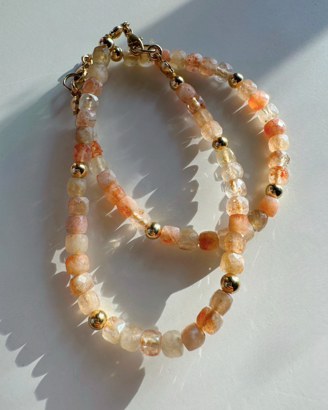 “Dawn” - Sunstone Gemstone Candy Bracelet - Baltic Mermaid