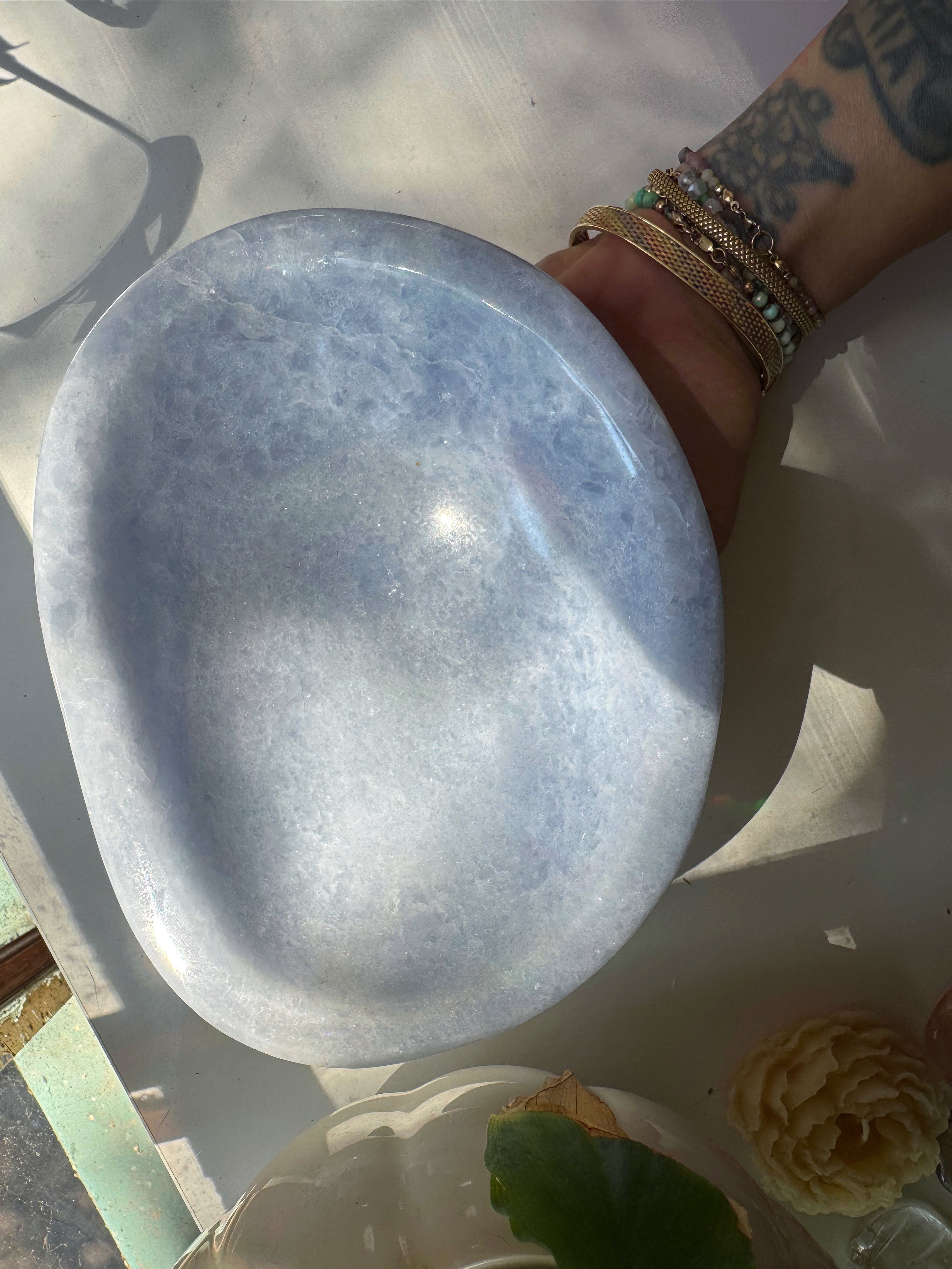 Blue Calcite Bowl Baltic Mermaid