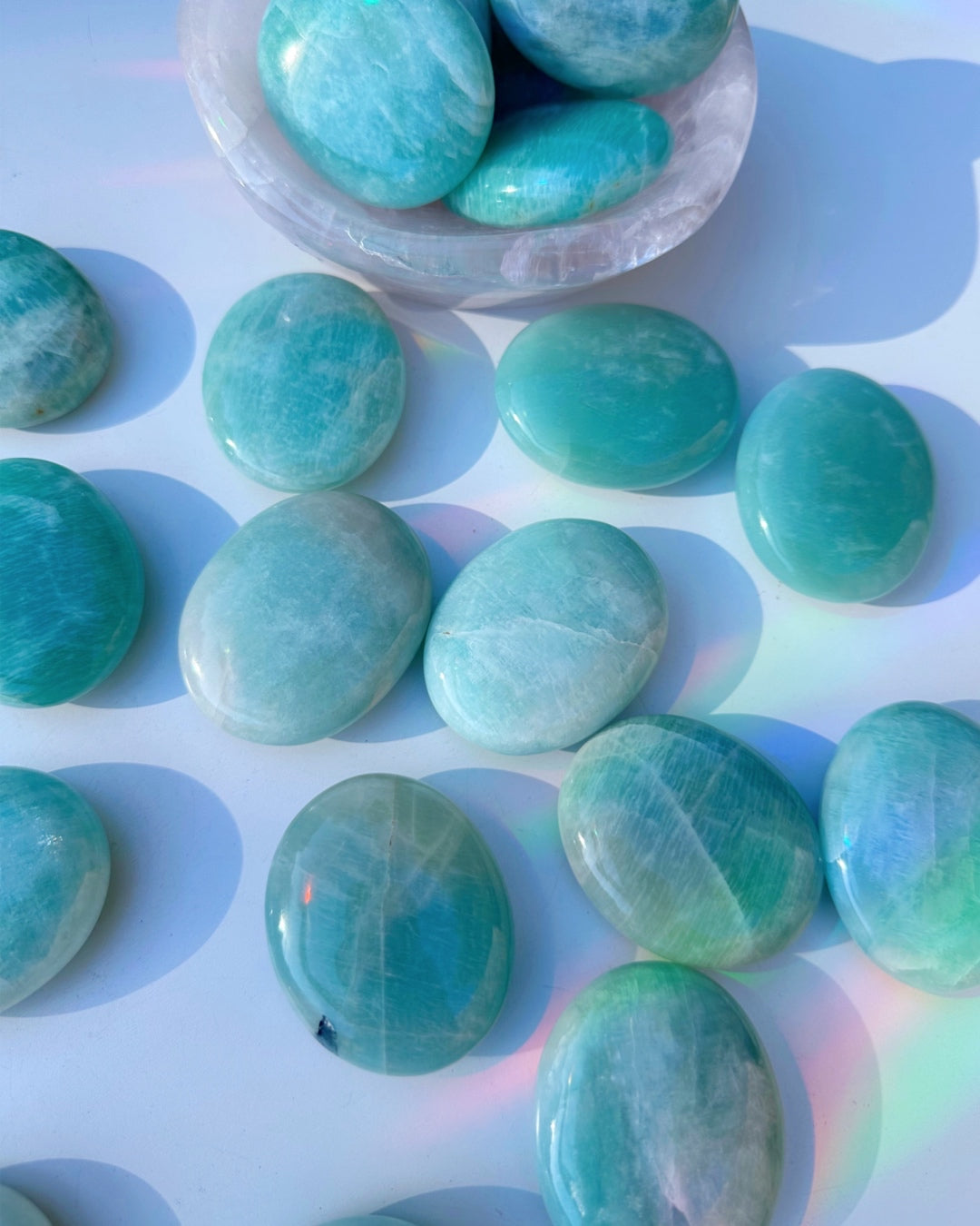 Amazonite Palm Stones