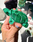 Hand Carved Malachite Turtle