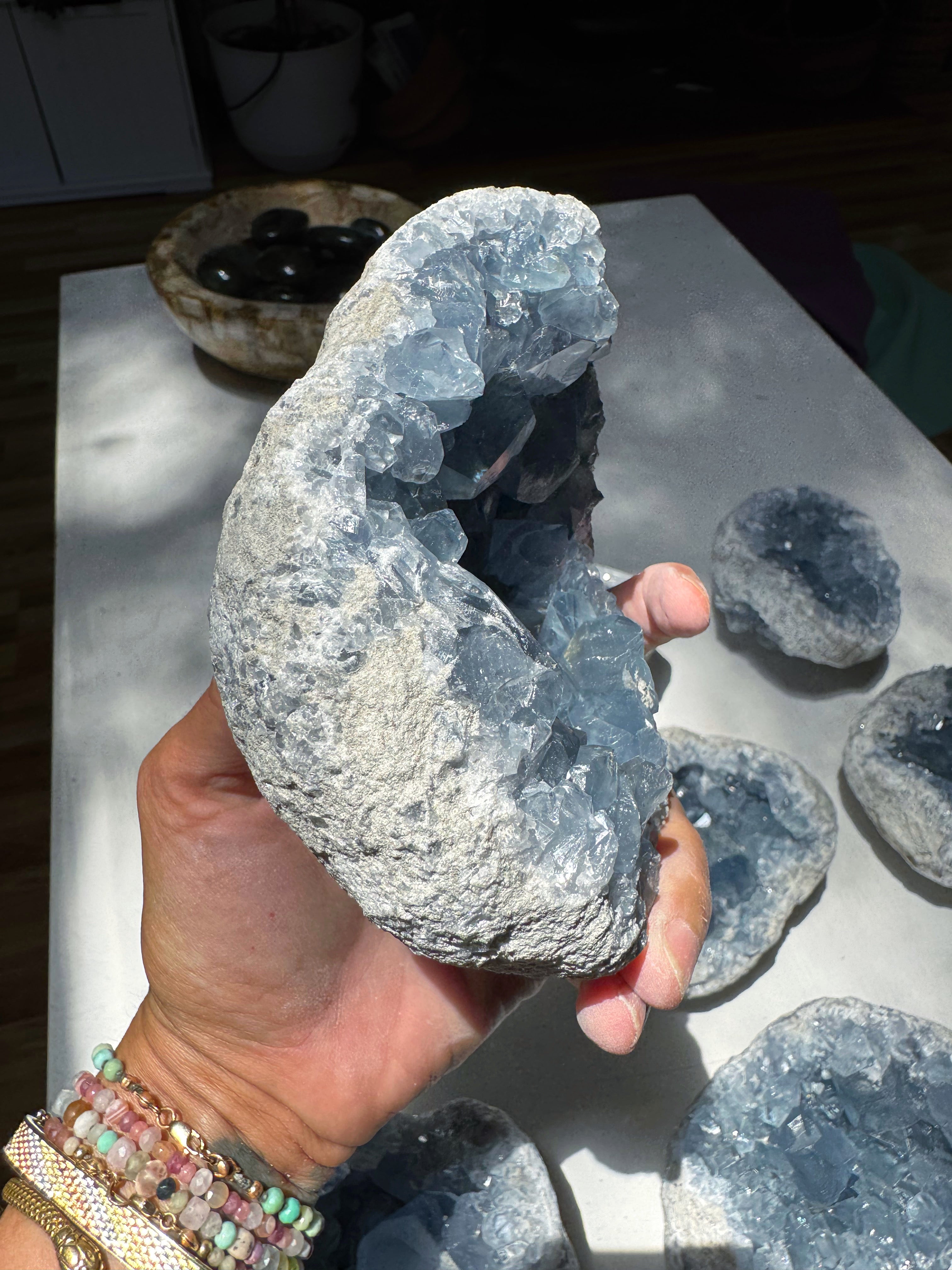 Celestite Cluster Baltic Mermaid