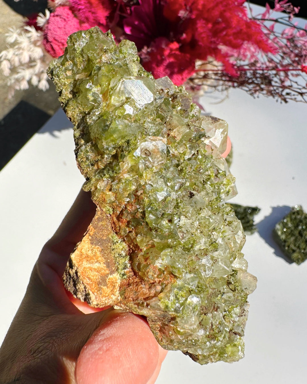 Epidote Quartz Cluster