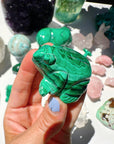 Hand Carved Malachite Frog