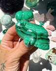 Hand Carved Malachite Frog