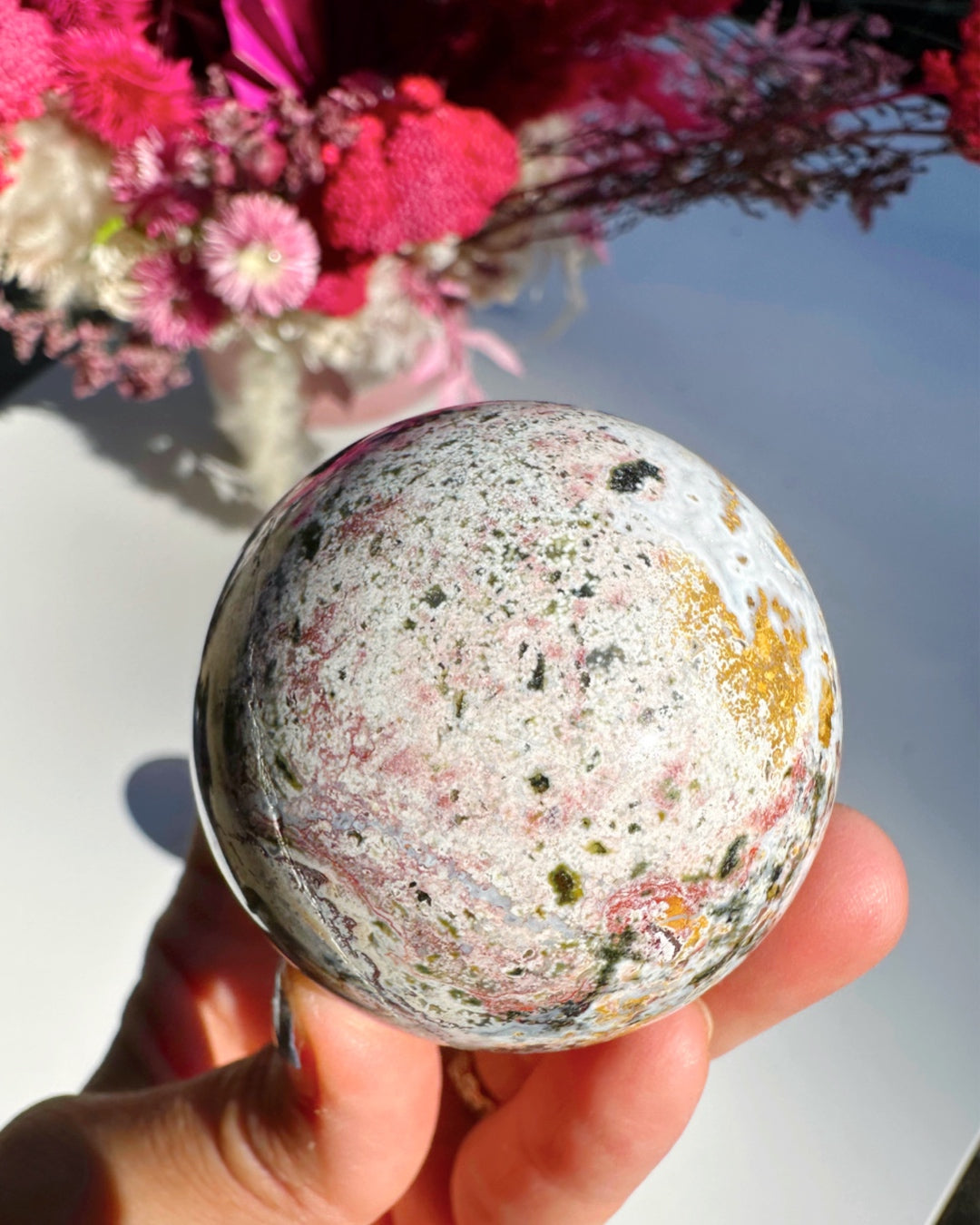 Ocean Jasper Sphere - Baltic Mermaid