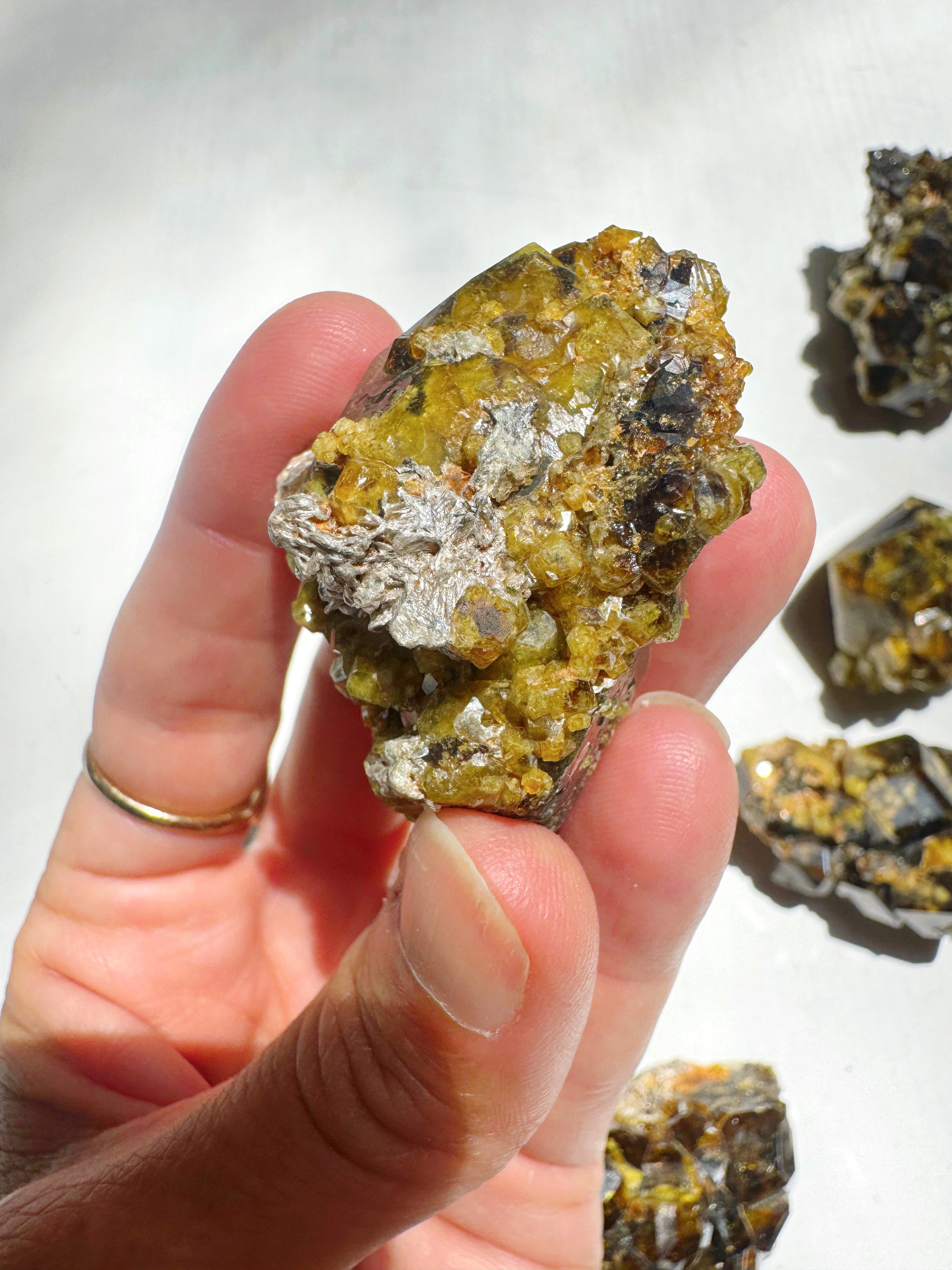 Rare Mali Green Grossular Andradite Garnet w/ Clinochlore AAA Quality Baltic Mermaid