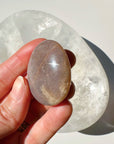 Sunstone & Peach Moonstone Palm Stone - Q