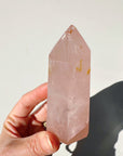 Rose Quartz Tower w/ Iron Inclusions