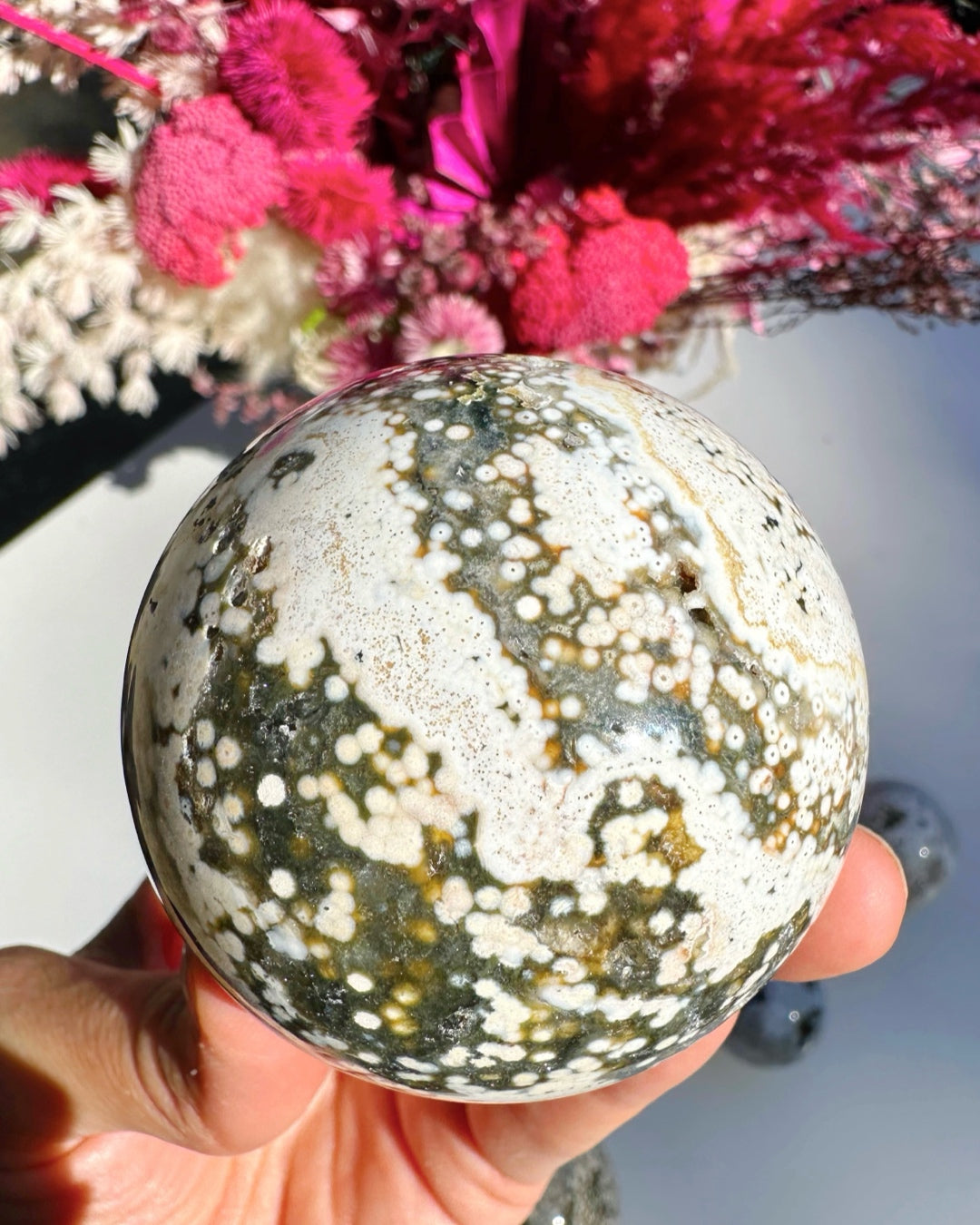 Ocean Jasper Sphere - Baltic Mermaid