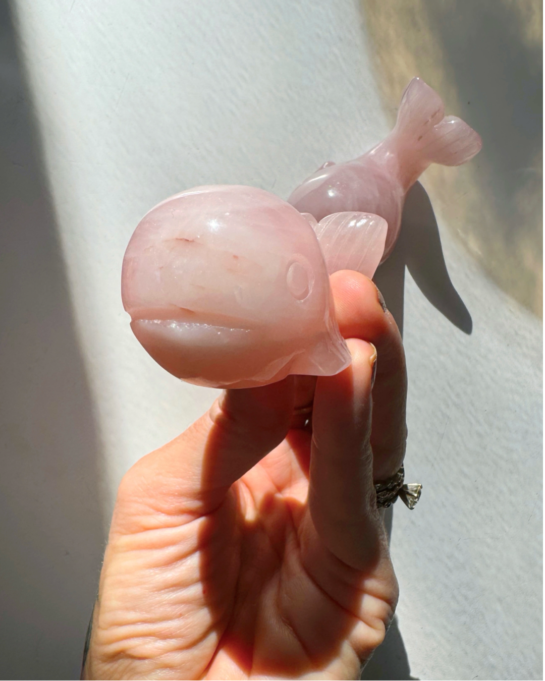 Rose Quartz Whales - Baltic Mermaid