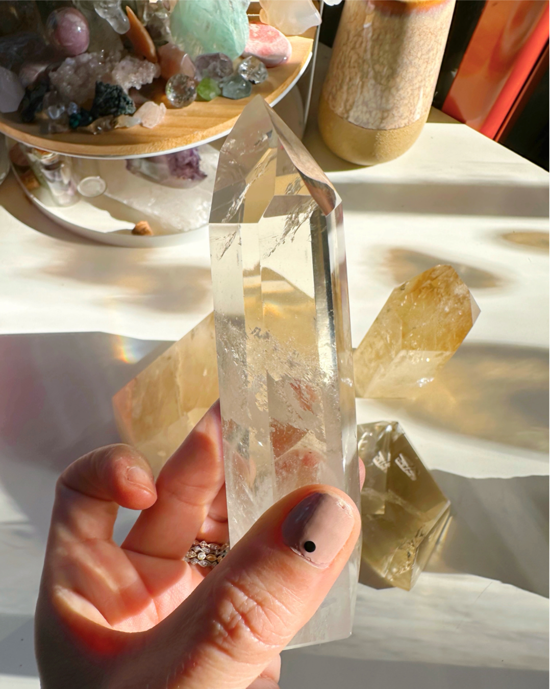 Natural Citrine Tower - AAA