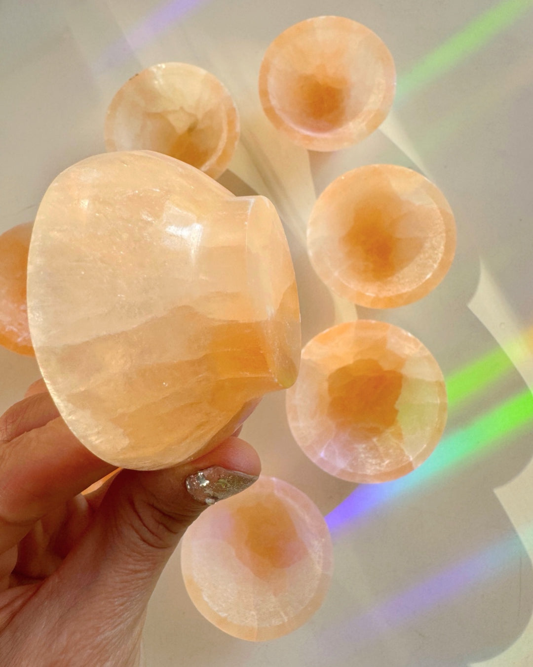 Peach Selenite Lil Bowls - Baltic Mermaid