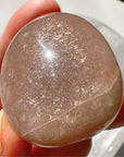 Sunstone & Peach Moonstone Palm Stone - A